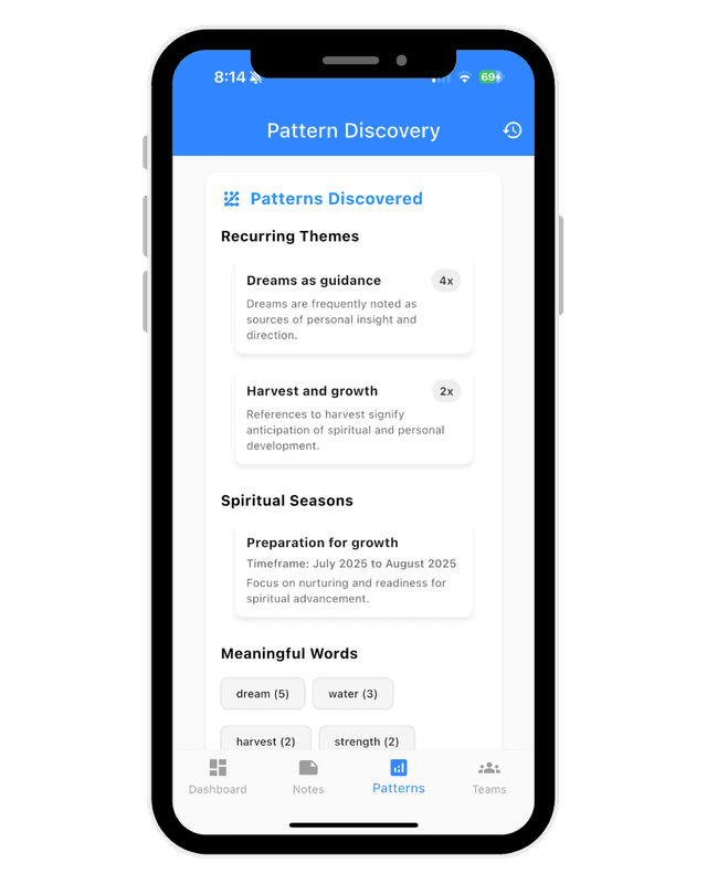 Pattern Discovery Interface